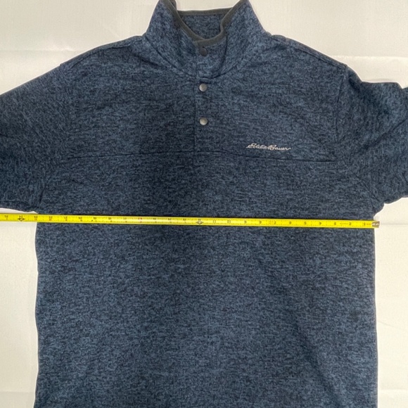 Eddie Bauer Radiator Fleece Snap Pullover Mock Neck — Men’s XL Blue Heather - Picture 7 of 9